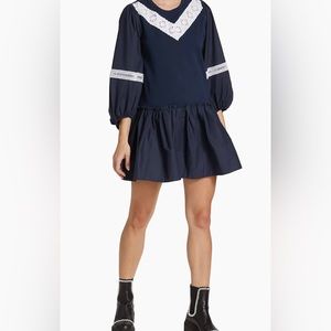 Tanya Taylor Kirstie Navy dress